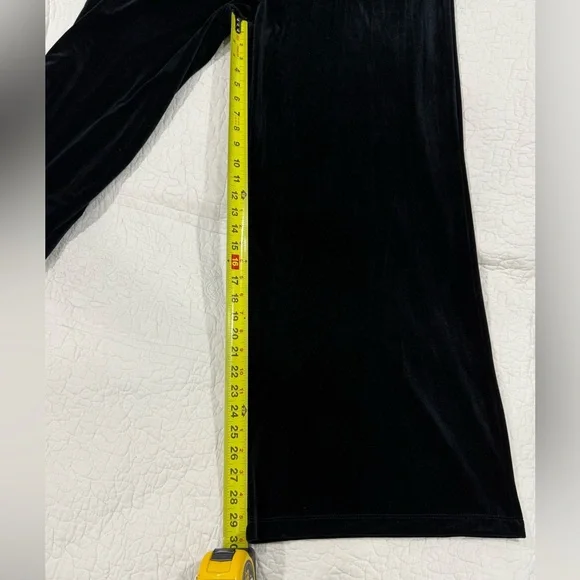 Jessica Howard Womens Black Velvet Wide-Leg Jumpsuit Size L - Picture 6 of 11